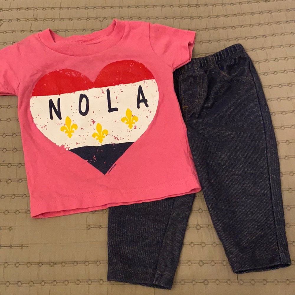 Baby Girl Nola New Orleans 6 month set